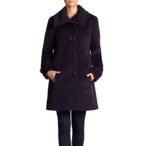 Ellen Tracy Black Wool Peacoat